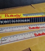 Penggaris Stainless steel, 30 cm butterfly